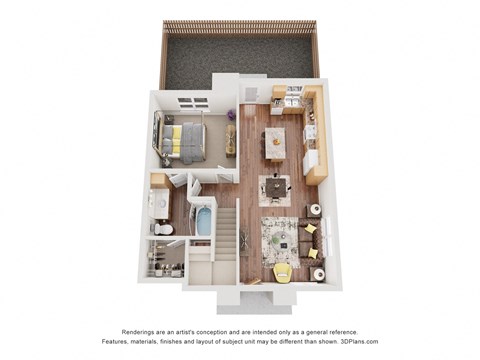 Floor plan for 4 beds, 2 baths, 1440 sqft